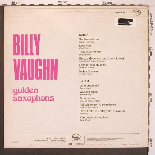 Vaughn,Billy: Golden Saxophons, mfp Super(1M 048-94 324), D, stoc,  - LP - X8142 - 7,50 Euro