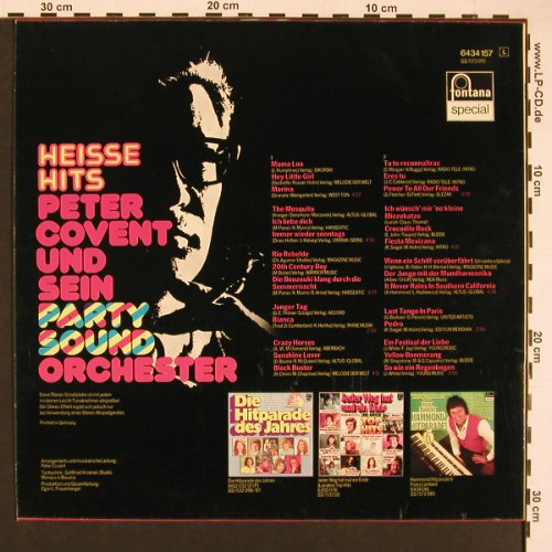 Covent,Peter: Heisse Hits, Fontana(6434 157), D,  - LP - X8450 - 6,00 Euro