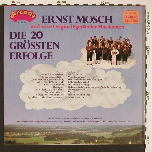 Mosch,Ernst & Seine Orig.Egerländer: Die 20 Größten Erfolge, Arcade(ADE G 38), D,  - LP - X8505 - 6,00 Euro