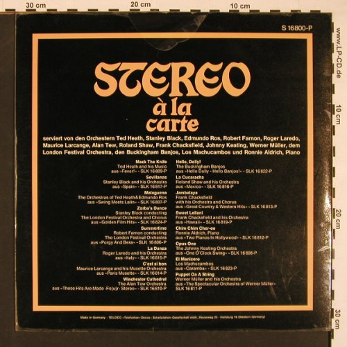 V.A.Stereo a' la carte: Phase 4 Stereo 20-Kanal-Aufnahme, Decca(S 16800-P), D, m-/vg+,  - LP - X8527 - 5,00 Euro