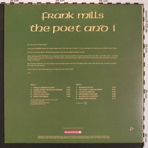 Mills,Frank: The Poet and I, Polydor(2424 170), CDN, Co, 1974 - LP - X8620 - 6,00 Euro