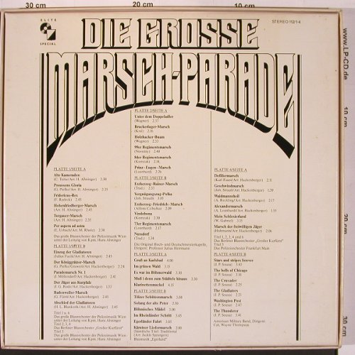 V.A.Die grosse Marschparade: Blasorchester, Berlin, Wien, Box, Elite(112/1-4), D,  - 4LP - X8747 - 9,00 Euro