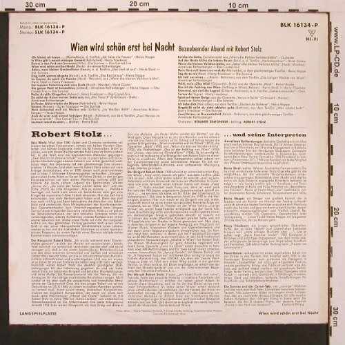Stolz,Robert: Wien wird schön erst bei Nacht, Decca, Mono(BLK 16134-P), D, m-/vg+,  - LP - X9065 - 7,50 Euro