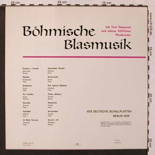Stepanek,Toni & s.fröhli.Musikanten: Böhmische Blasmusik mit, Amiga(8 55 052), DDR, 1972 - LP - X9139 - 7,50 Euro