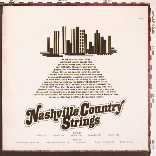 V.A.Nashville Country Strings: plays Instrumental Hits of, Mountain Dew Records(S7039), US,  - LP - X9235 - 7,50 Euro