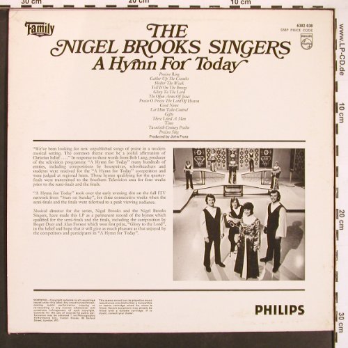 Brooks Singers,Nigel: A Hymn For Today, Philips(6382 038), , 1972 - LP - X9274 - 7,50 Euro