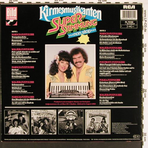 Kirmesmusikanten: Superstimmung +++non stop+++, RCA(PL 70162), D, 1983 - LP - X9335 - 6,00 Euro