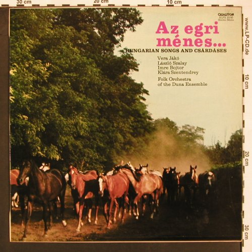 V.A.Hungarian Folk Songs Czardases: Az egri menes.. Vera Jákó, L.Szalay, Qualiton(SLPX 10145), H, 1978 - LP - X9553 - 7,50 Euro