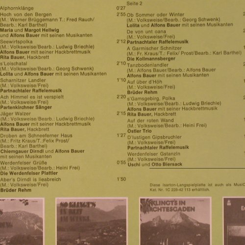 V.A.So klingts in: Garmisch-Partenkirchen, Isaar Ton / EMI(1 C 048-42 113), D, 1974 - LP - X9716 - 6,00 Euro