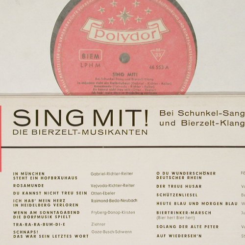 Bierzelt-Musikanten: Sing Mit !, Polydor(46553 LPHM), D, 1962 - LP - X9797 - 12,50 Euro