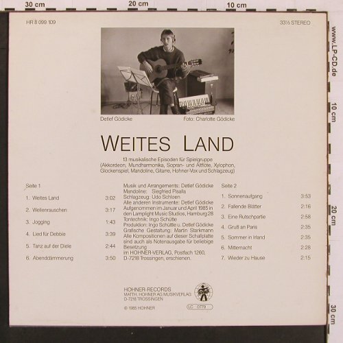 Gödicke,Detlef: Weites Land, Hohner(HR 8 099 109), D, 1985 - LP - X9954 - 6,00 Euro