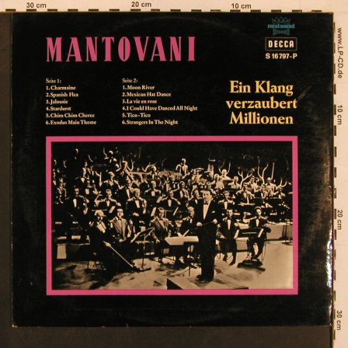 Mantovani: Ein Klang verzaubert Millionen, Foc, Decca(S 16 797-P), D,  - LP - X9961 - 6,00 Euro