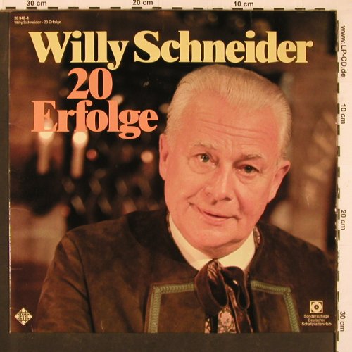 Schneider,Willy: 20 Erfolge, Telefunken(28 348-1), D, DSC Ed., 1976 - LP - Y1356 - 6,00 Euro
