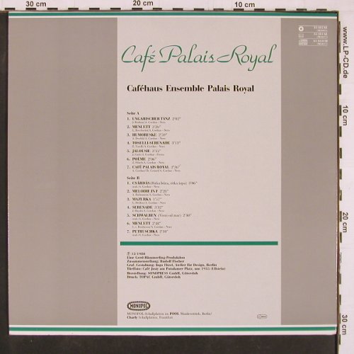 Cafehaus Ensemble Palais Royal: So klag es damals i.Cafehaus, Monopol(35 482 AL/M2091), D, Folge V, 1980 - LP - Y1366 - 6,00 Euro