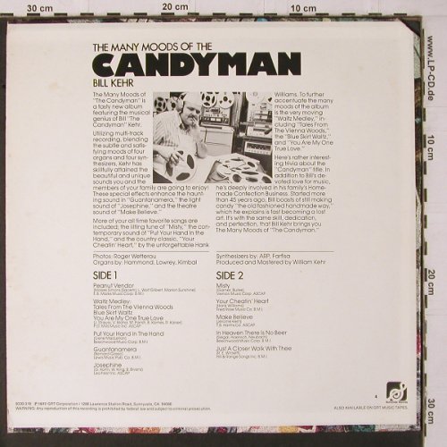 Kehr,Bill: Many Moods of the Candyman, Sunnyvale Rec.(9330-318), US, CO, 1977 - LP - Y1660 - 6,00 Euro