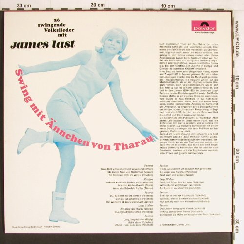 Last,James: Swing mit Ännchen von Tharau, Polydor, DSC(H 845), D, 1966 - LP - Y3053 - 9,00 Euro