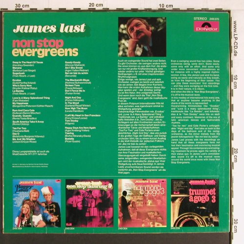 Last,James: Non Stop Evergreens, Polydor(249 370), D, 1969 - LP - Y3086 - 7,50 Euro