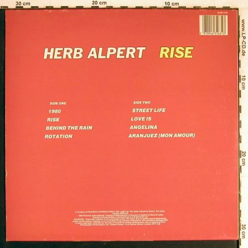Alpert,Herb: Rise (1979), Hallmark(SHM 3163), UK,Ri, 1985 - LP - Y3166 - 6,00 Euro