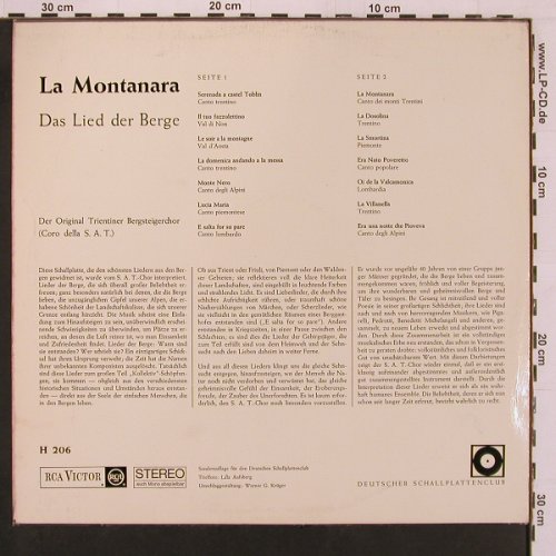 La Montanara: Das Lied der Berge, DSC, RCA(H 206), D,  - LP - Y33 - 7,50 Euro