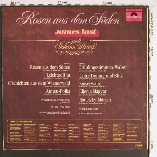 Last,James: Rosen aus dem Süden, Johann Strauß, Polydor(2372 051), D, 1980 - LP - Y3606 - 6,00 Euro