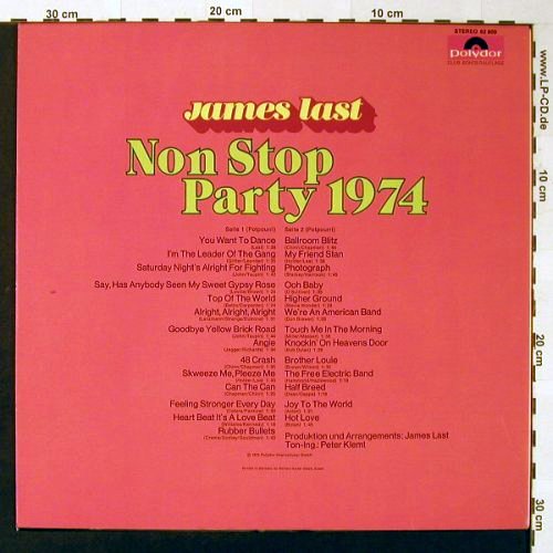 Last,James: Non Stop Party 1974, Polydor Club Ed.(62 809), D, 1973 - LP - Y4175 - 7,50 Euro