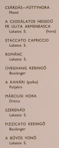 Lakatos,Sandor and his Gipsy Band: Budapest at Night, Mono,(instrum.), Qualiton(LPX 10071), H, 1965 - LP - Y4251 - 9,00 Euro