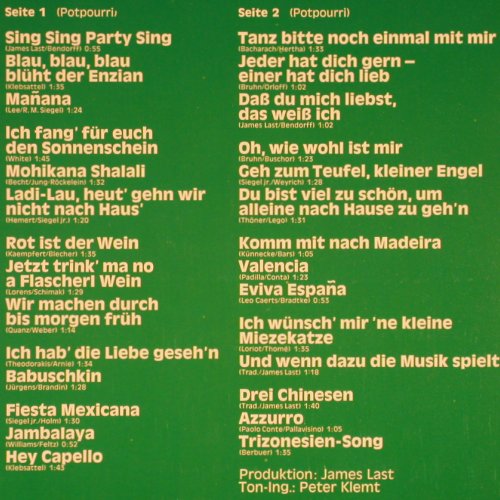 Last,James: Sing mit Party, Polydor Club-Ed.(28 694-8), D, 1973 - LP - Y4343 - 6,00 Euro