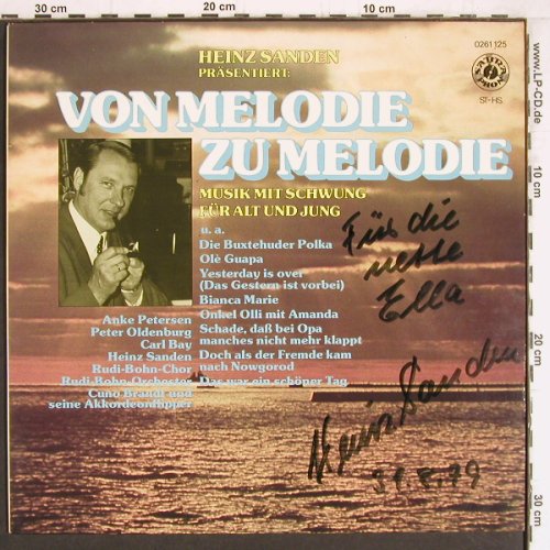 V.A.Von Melodie zu Melodie: Heinz Sanden prÄsentiert, woc, Sabraphon(0261 125), D,  - LP - Y4616 - 6,00 Euro