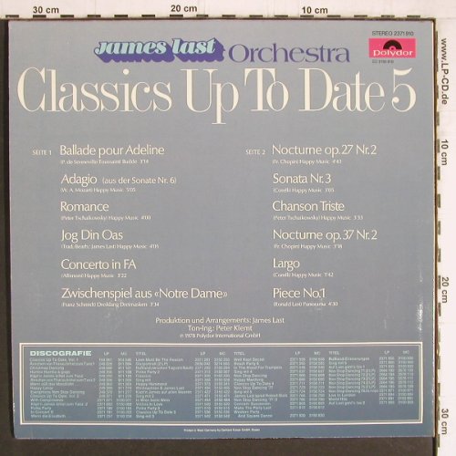 Last,James: Classics Up To Date Vol.5, Polydor(2371 910), D, 1978 - LP - Y4678 - 6,00 Euro