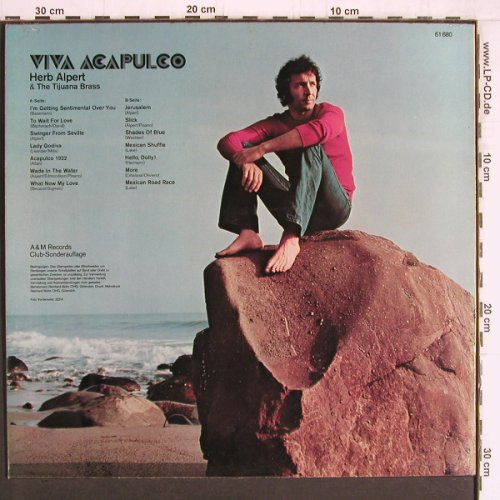Alpert,Herb & Tijuana Brass: Viva Acapulco, m-/vg+, AM, Club Ed.(61 680), D,  - LP - Y4850 - 5,00 Euro