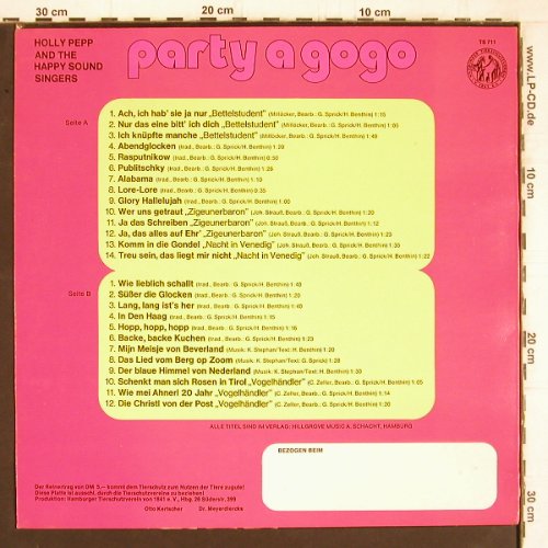 Holly Pepp Orch&Happy Sound Singers: Party a gogo, Hillgrove Music(TS 711), D,  - LP - Y5077 - 6,00 Euro