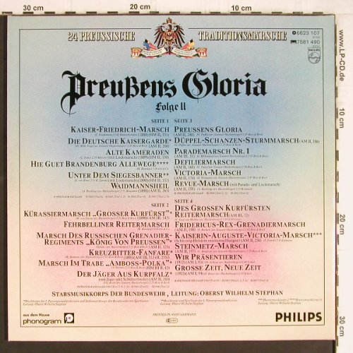 Stabsmusikkorps der Bundeswehr: Preußens Gloria Folge 2 (W.Stephan), Philips(6623 107), D,  - 2LP - Y5167 - 7,50 Euro