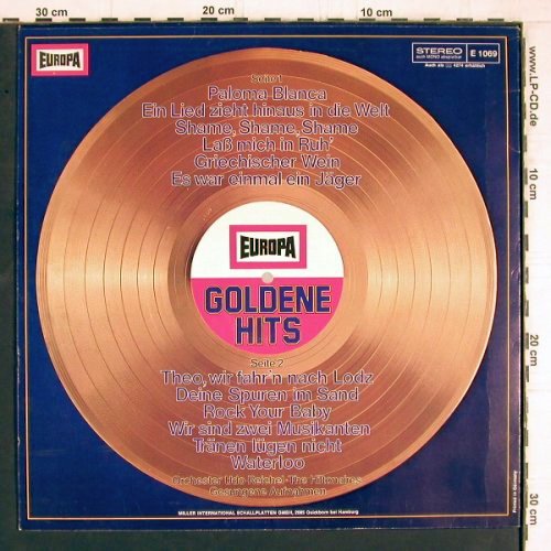 Reichel,Udo Orchester,Hiltonaires: Goldene Hits, Vocal Produktion, Europa(E 1069), D, 1976 - LP - Y5195 - 5,00 Euro