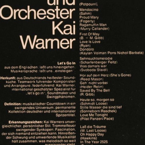 Warner,Kai & Orch.: Let's go in, 28 Spitzenschlager..., Polydor Club-Sonderaufl.(92 215), D, m-/vg+, 1969 - LP - Y5206 - 6,00 Euro