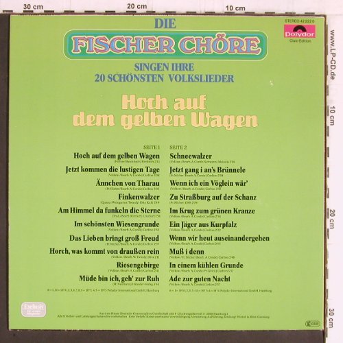 Fischer Chöre: Hoch auf dem gelben Wagen, Polydor Club-Ed.(42 222 0), D,  - LP - Y5427 - 5,00 Euro