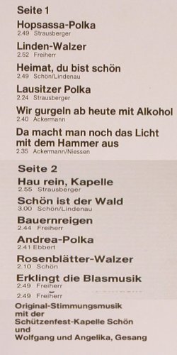 Schützenfest-Kapelle Schön: Das große Schtzenfest, Maritim(47 820 XAT), D,  - LP - Y5465 - 5,00 Euro