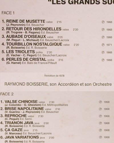 Boisserie,Raymond: Les Grands Succes du Musette, MFP(2M 026 13390), F, 1978 - LP - Y5467 - 6,00 Euro