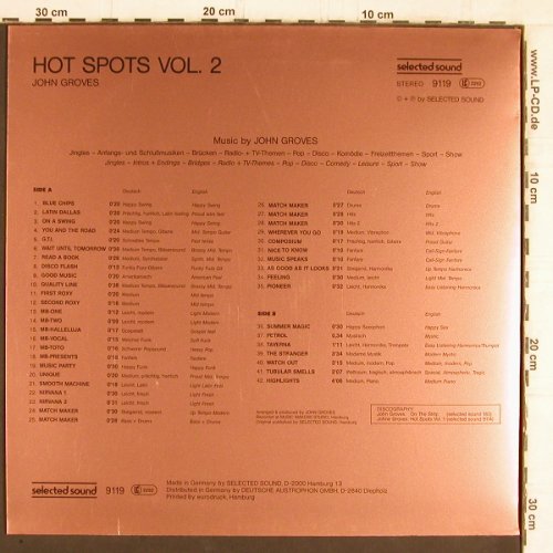 Groves,John: Hot Spot-Jingles,Intros+Endings...., Selected Sound(9119), D,Vol.2, 1985 - LP - Y5524 - 5,00 Euro