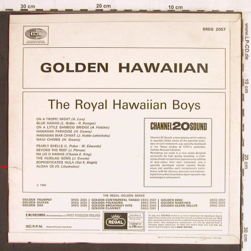 Royal Hawaiian Boys: Golden Hawaiian, vg+/vg+, Regal(SREG 2057), UK,  - LP - Y5573 - 5,00 Euro