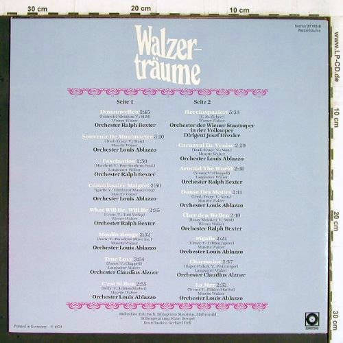 V.A.Walzer-Träume: Orch.Ralph Bexter...Orch.L.Ablazzo, Sonocord(27 118-9), D, 1979 - LP - Y5661 - 6,00 Euro