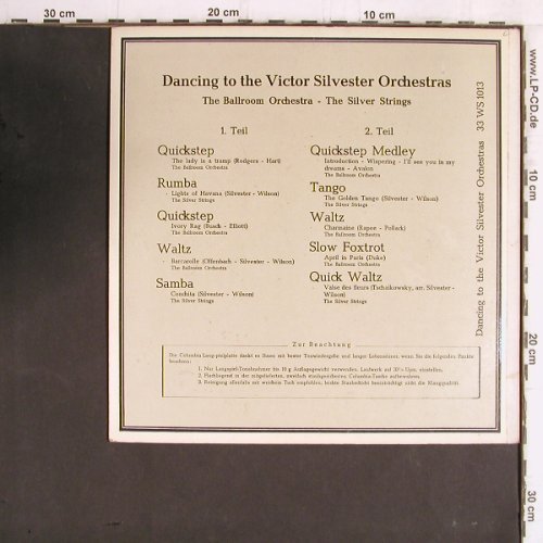 Silvester Orchestras,Victor: Dancing to the, Foc, vg+/m-, Columbia(33 WS 1013), D,  - 10inch - Y5877 - 9,00 Euro