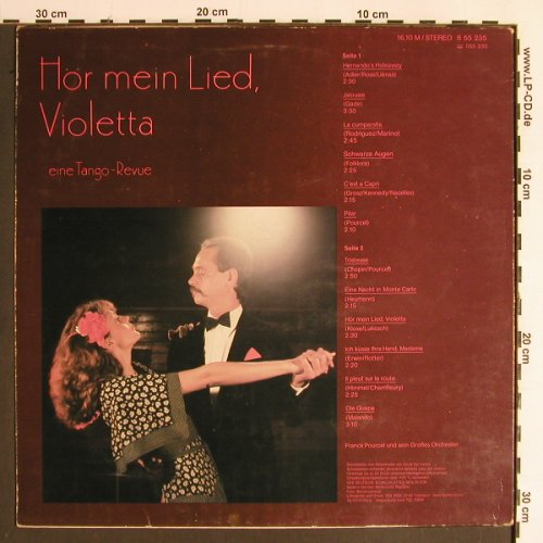 Pourcel,Franck: Hör mein Lied, Violetta,Tango Revue, Amiga,m-/vg+(8 55 235), DDR, 1984 - LP - Y6453 - 6,00 Euro