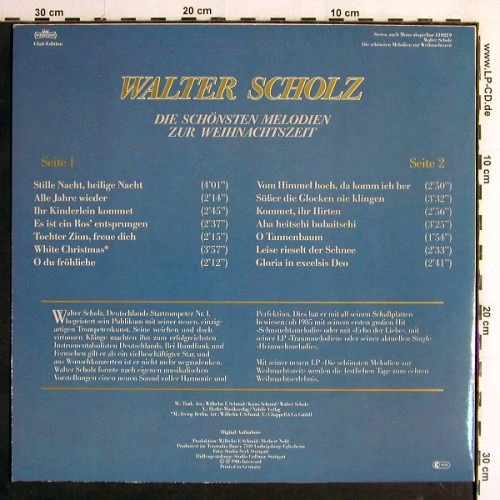 Scholz,Walter: Die schönsten Melodien z.Weihnachts, Intercord(13 022 9), D,Club Ed., 1986 - LP - Y7120 - 7,50 Euro