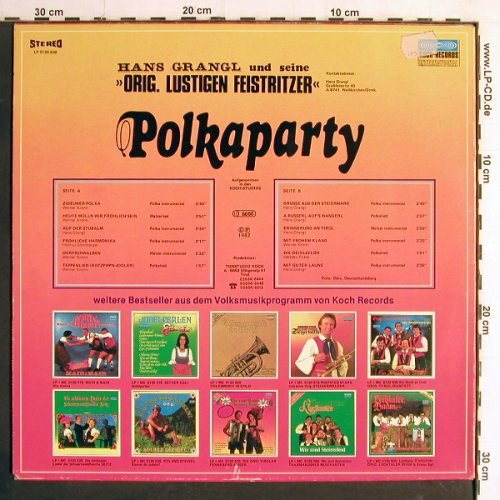 Grangl,Hans & Lustigen Feistritzer: Polkaparty, m /vg+, Koch(0120 630), D, 1982 - LP - Y7167 - 4,00 Euro