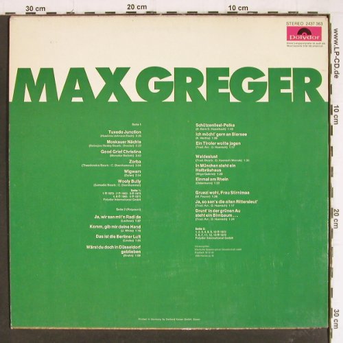 Greger,Max: Same, Polydor(2437 636), D, Ri,  - LP - Y7734 - 5,00 Euro