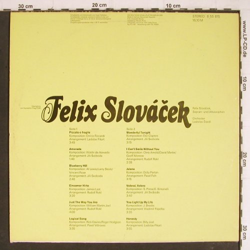 Slovacek,Felix: Same, Piccolq e fragile, Amiga(8 55 815), DDR, 1981 - LP - Y8194 - 6,00 Euro