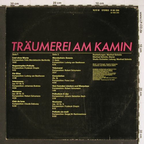 Schmitz,Manfred: Träumerei am Kamin,StudioOrch,Klavi, Amiga(8 56 295), DDR, 1988 - LP - Y8196 - 5,00 Euro