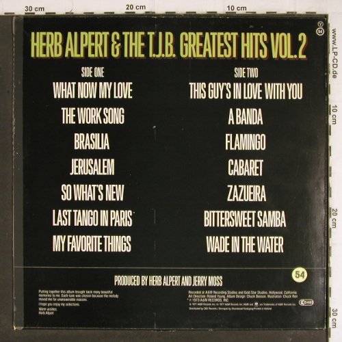 Alpert,Herb & Tijuana Brass: Greatest Hits Vol.2 (73), A&M(AMLH 64627), NL, 1977 - LP - Y8244 - 6,00 Euro