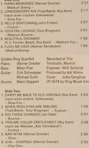 Golden Ring Quartet: Piano Memories, Golden Ring Record(A 30 033 RM), D, 1979 - LP - Y8295 - 7,50 Euro