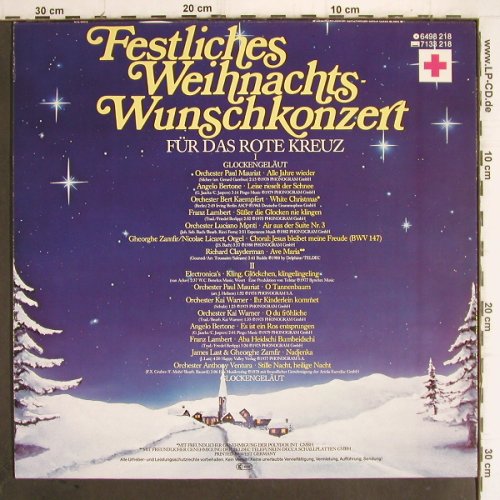 V.A.Festliches Weihnachts:&nbsp;Wunschkonzert, Mauriat... Ventura, RotesKreuz (6498 218), D Typ:&nbsp;LP Best.-Nr.:&nbsp;Y9908 Preis:&nbsp; 4,00 Euro